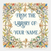 Verlichte kaderplaat vierkante sticker (Voorkant)