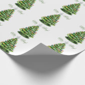  verlichte keramische kerstboom cadeaupapier (Hoek)