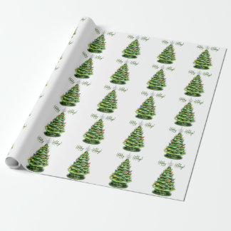verlichte keramische kerstboom cadeaupapier