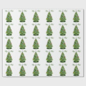  verlichte keramische kerstboom cadeaupapier (Vlak)