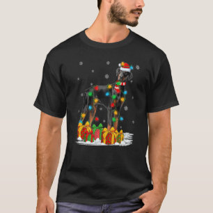 Verlichte Kerstman Dobermann Pinscher Hond Kerst T-shirt