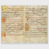 Verlichte kerstmuziek cadeaupapier (Vlak)