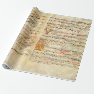 Verlichte kerstmuziek cadeaupapier