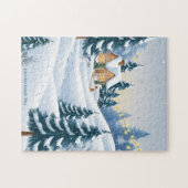 verlichte kerststad legpuzzel (Horizontaal)