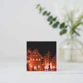 Verlichte kerstwonnen informatiekaartje (Staand voorkant)