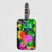 Verlichte Koi Bagagelabel (Voorkant (verticaal))