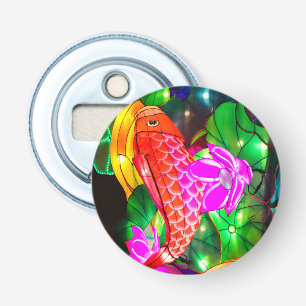 Verlichte Koi Button Flesopener