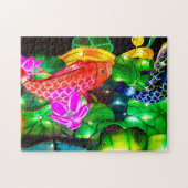 Verlichte Koi Legpuzzel (Horizontaal)