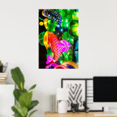 Verlichte Koi Poster (Thuiskantoor)