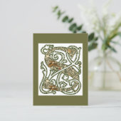 verlichte letter "S" Briefkaart (Staand voorkant)