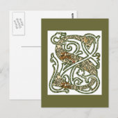 verlichte letter "S" Briefkaart (Voorkant / Achterkant)