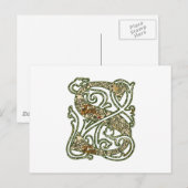 verlichte letter "S" Briefkaart (Voorkant / Achterkant)