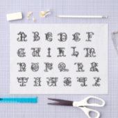 verlichte letters voor ontkoppeling tissuepapier (Craft)