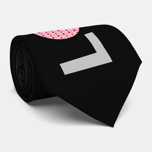 verlichte lettertekens mini roze rode stropdas (Opgerold)