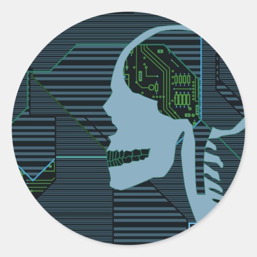 verlichte logicskop ronde sticker (Voorkant)
