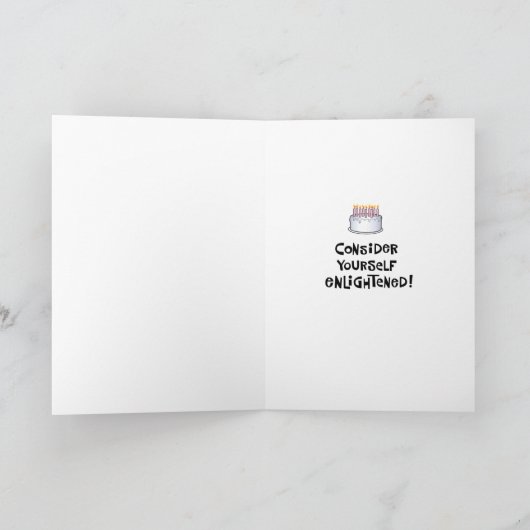 "verlichte" man verjaardag Kaart (Binnen)