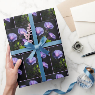 Verlichte Ochtendglorie Bloemen Cadeaupapier