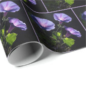 Verlichte Ochtendglorie Bloemen Cadeaupapier (Rol Hoek)