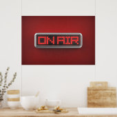 Verlichte ON AIR bord Poster (Keuken)
