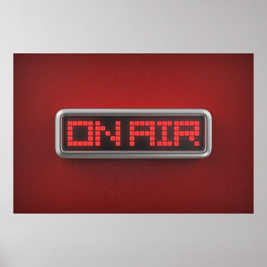 Verlichte ON AIR bord Poster (Voorkant)