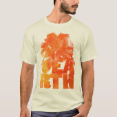 Verlichte oranje werveling t-shirt (Voorkant)