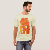 Verlichte oranje werveling t-shirt (Voorkant volledig)