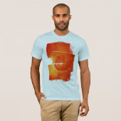Verlichte oranje werveling t-shirt (Voorkant volledig)