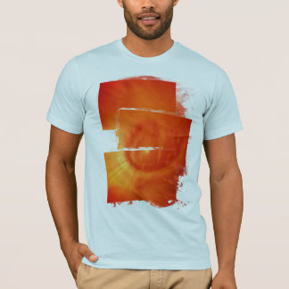 Verlichte oranje werveling t-shirt