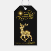 Verlichte rendieren cadeau Label Cadeaulabel (Voorkant)