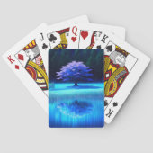 Verlichte Riverbank en de Mysterieuze Boom Pokerkaarten (Achterkant)