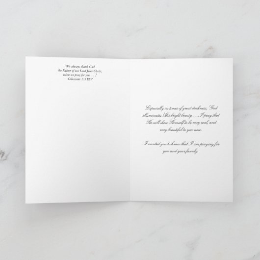 Verlichte roos condoleance wenskaart kaart (Binnen)