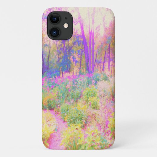Verlichte Roze en Koraal Tuin Landschap Case-Mate iPhone Case (Achterkant)