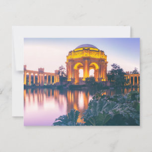 Verlichte San Francisco Paleis voor Schone Kunsten Briefkaart