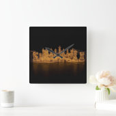 Verlichte schaakstukken wandklok (Huis)