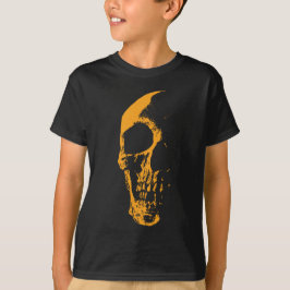 Verlichte Schedel Oranje Verfcreatie T-shirt
