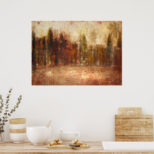 Verlichte stad poster (Keuken)