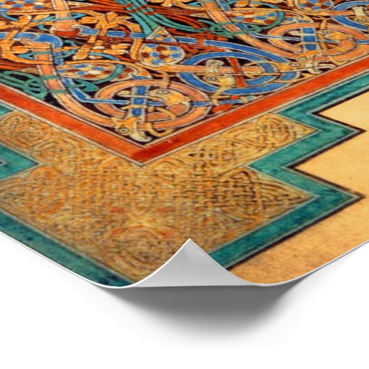 Verlichte tapijtpagina poster (Hoek)