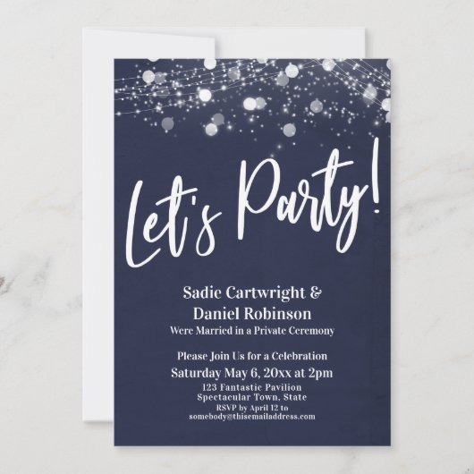 Verlichte Tekstuur Laten we feest vieren Alleen ma Kaart (Voorkant)