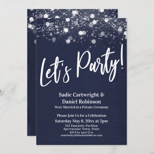 Verlichte Tekstuur Laten we feest vieren Alleen ma Kaart (Voorkant / Achterkant)