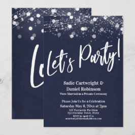 Verlichte Tekstuur Laten we feest vieren Alleen ma Kaart