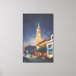 Verlichte TransAmerica Canvas Afdruk