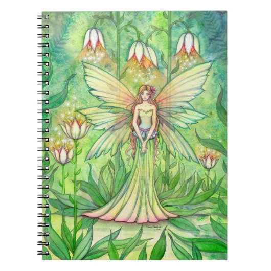 Verlichte Tuin Bloem Fee Notitieboek (Voorkant)
