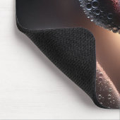 Verlichte tulp met regendruppels muismat (Hoek)