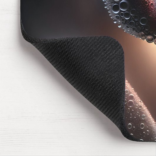 Verlichte tulp met regendruppels muismat (Hoek)