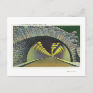 Verlichte tunnelscène nabij Bonneville-dam Briefkaart