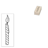 Verlichte Verjaardagskaars met Flame Rubber Stamp Rubberstempel (Gestempeld)