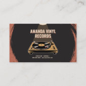 Verlichte Vinylplatenspeler Visitekaartje (Voorkant)
