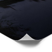 Verlichte windmolen bij Blauwe Uur poster (Hoek)