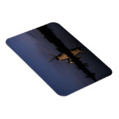 Verlichte windmolen bij Blue Hour rechthoekige mag Magneet (Rechterzijde)