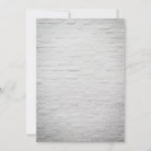 Verlichte witte bakstenen botanische feestversieri kaart (Achterkant)